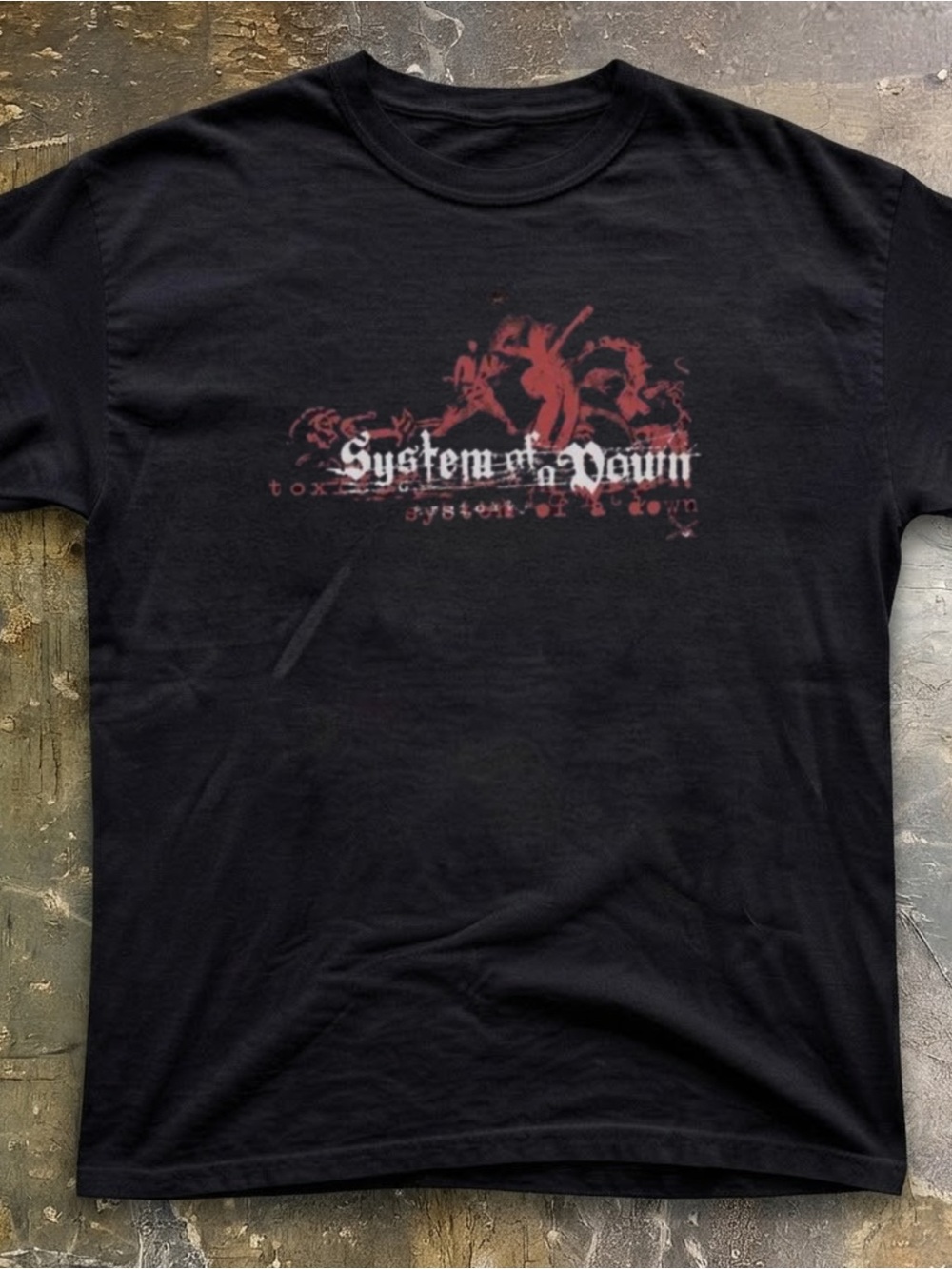 Gildan Black Short Sleeve Tee with Red System of a Down Graphic